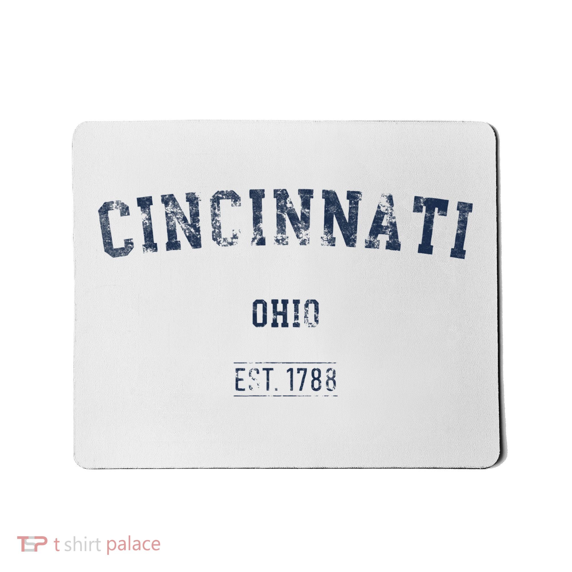 Cincinnati Ohio Distressed Text Sport Style Mousepad