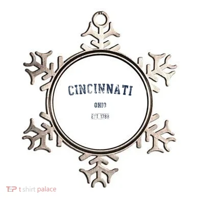 Cincinnati Ohio Distressed Text Sport Style Ornament