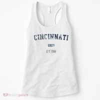 Cincinnati Ohio Distressed Text Sport Style Women's Tank Top thumb 0
