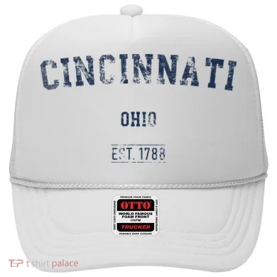 Cincinnati Ohio Distressed Text Sport Style Hat