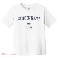 Cincinnati Ohio Distressed Text Sport Style Toddler T-Shirt thumb 0