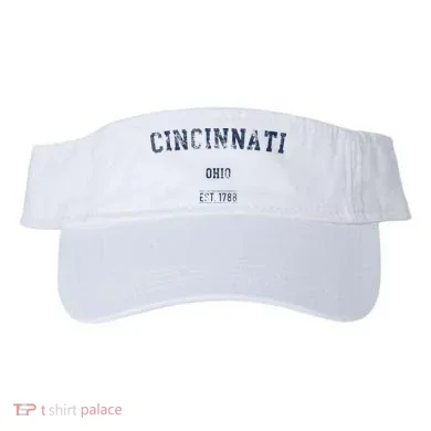 Cincinnati Ohio Distressed Text Sport Style Visor