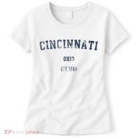Cincinnati Ohio Distressed Text Sport Style Women's T-Shirt thumb 0