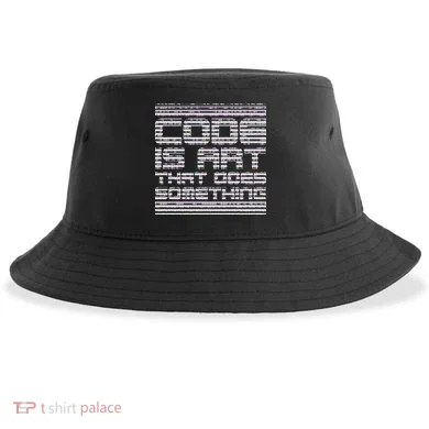 Code Is Art That Does Something  Sustainable Bucket Hat