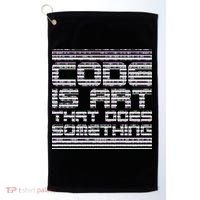 Code Is Art That Does Something  Golf Towel thumb 0