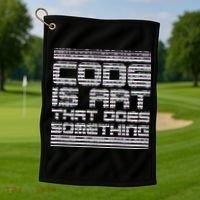 Code Is Art That Does Something  Golf Towel thumb 1
