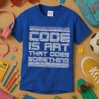 Code Is Art That Does Something  Kids T-Shirt thumb 3