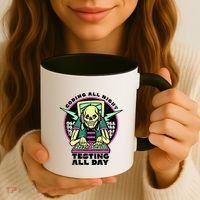 Coding All Night Testing All Day Skeleton Coffee Mug thumb 3