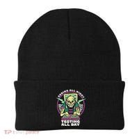 Coding All Night Testing All Day Skeleton Beanie thumb 0