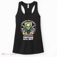 Coding All Night Testing All Day Skeleton Women's Tank Top thumb 0