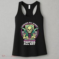 Coding All Night Testing All Day Skeleton Women's Tank Top thumb 3