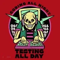 Coding All Night Testing All Day Skeleton Christmas Stocking thumb 1
