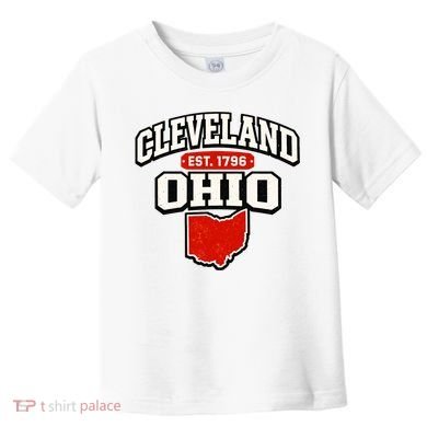 Cleveland Ohio Est. 1796 Vintage Collegiate State Pride Toddler T-Shirt