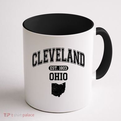 Cleveland Ohio Est 1803 Varsity Coffee Mug back