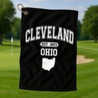 Cleveland Ohio Est 1803 Varsity Golf Towel thumb 1