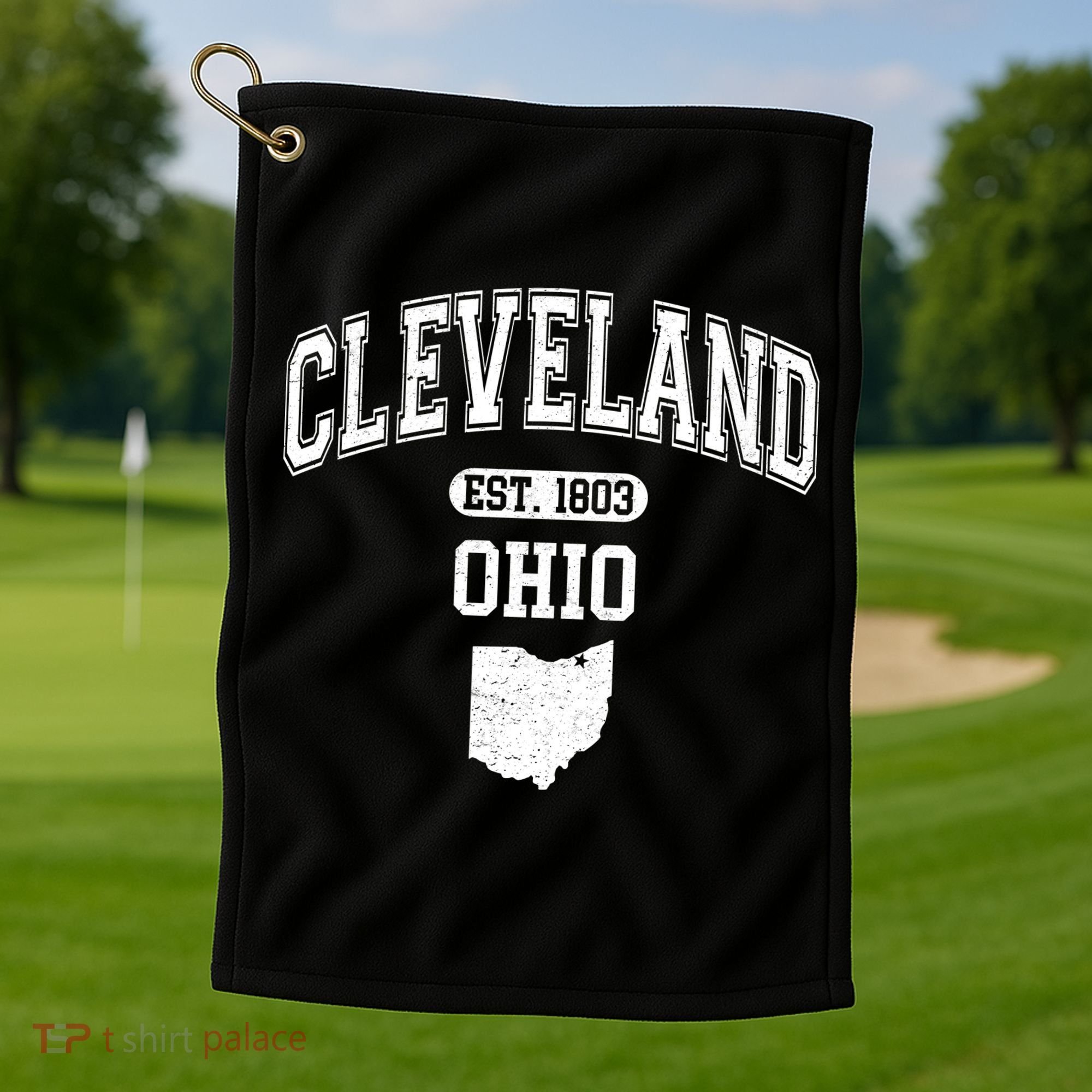 Cleveland Ohio Est 1803 Varsity Golf Towel