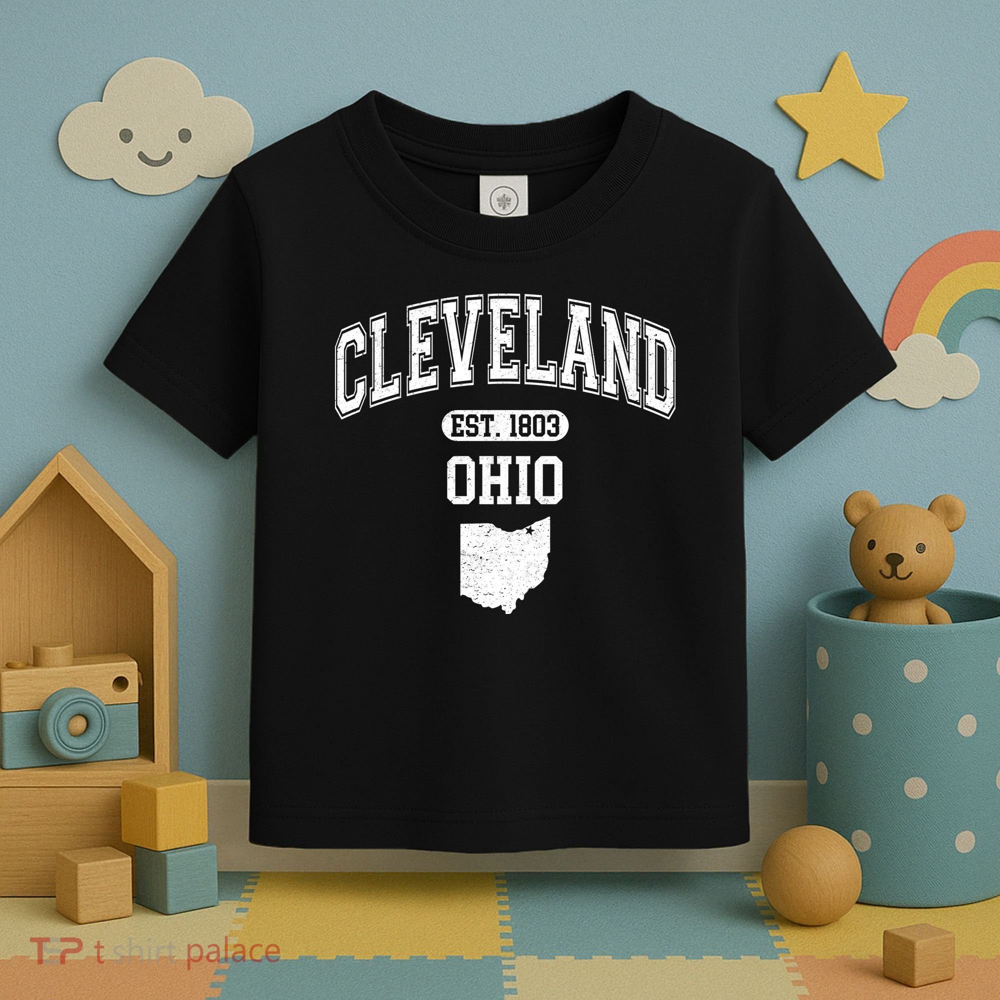 Cleveland Ohio Est 1803 Varsity Toddler T-Shirt