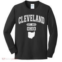 Cleveland Ohio Est 1803 Varsity Kids Long Sleeve Shirt thumb 0