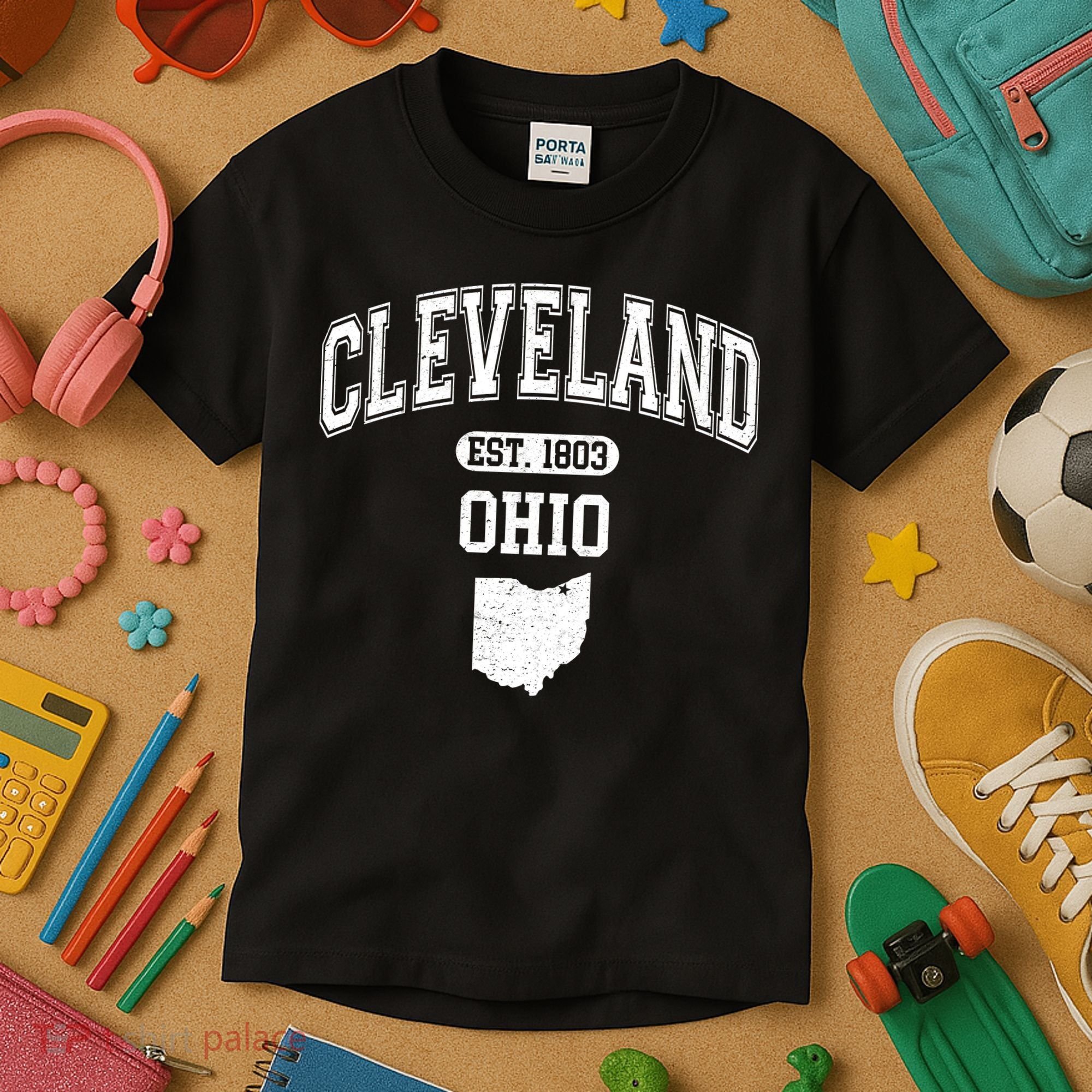 Cleveland Ohio Est 1803 Varsity Kids T-Shirt