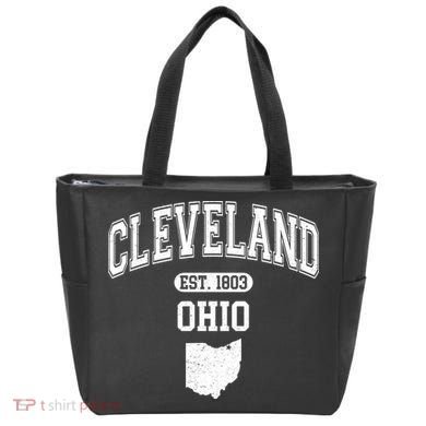 Cleveland Ohio Est 1803 Varsity Tote Bag