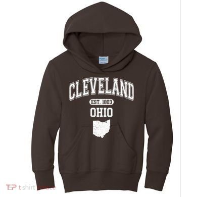 Cleveland Ohio Est 1803 Varsity Kids Hoodie