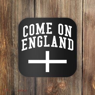 Come On England Flag England Pride Soccer Coaster