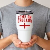 Come On England Flag England Pride Soccer Tumbler thumb 2