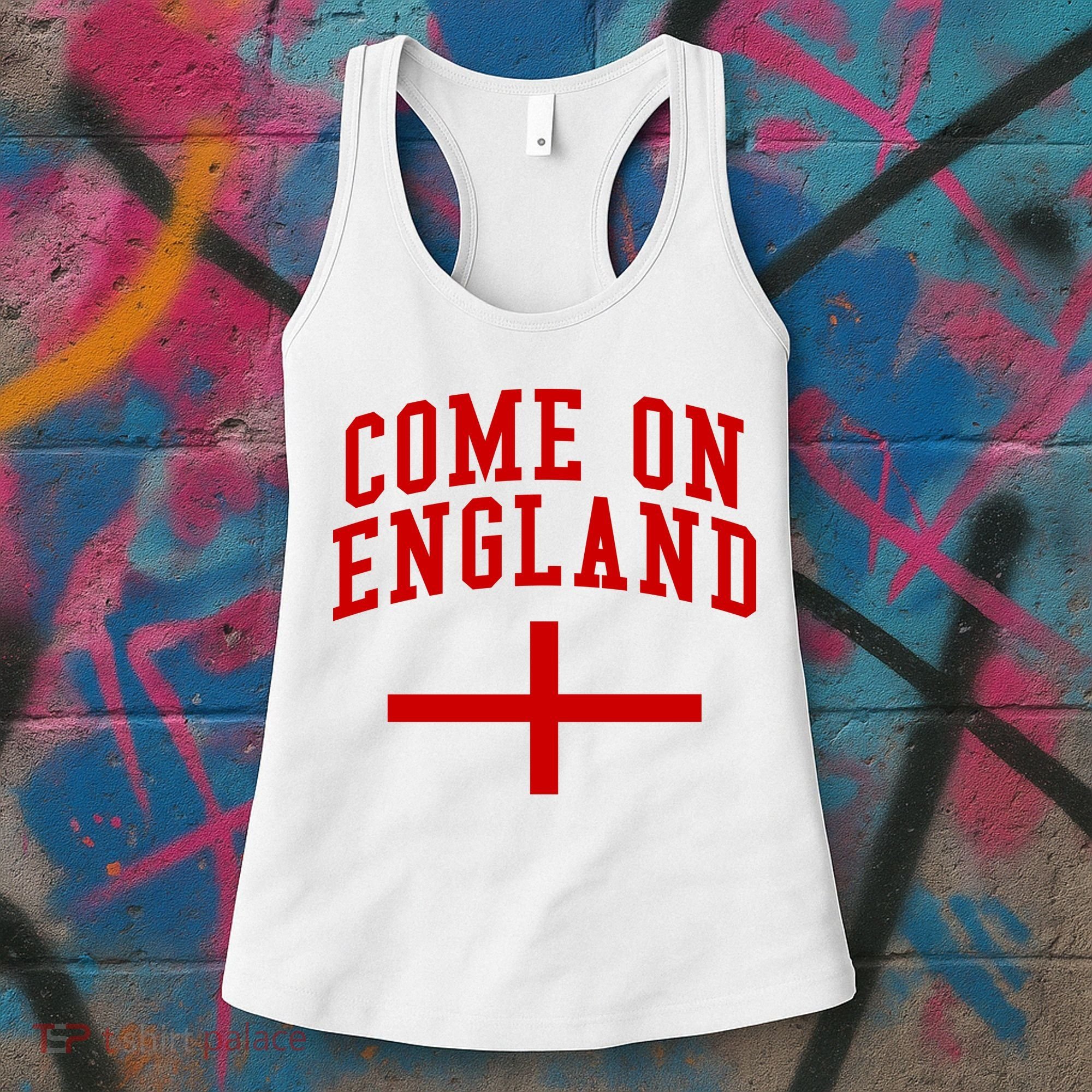 Come On England Flag England Pride Soccer Women's Tank Top