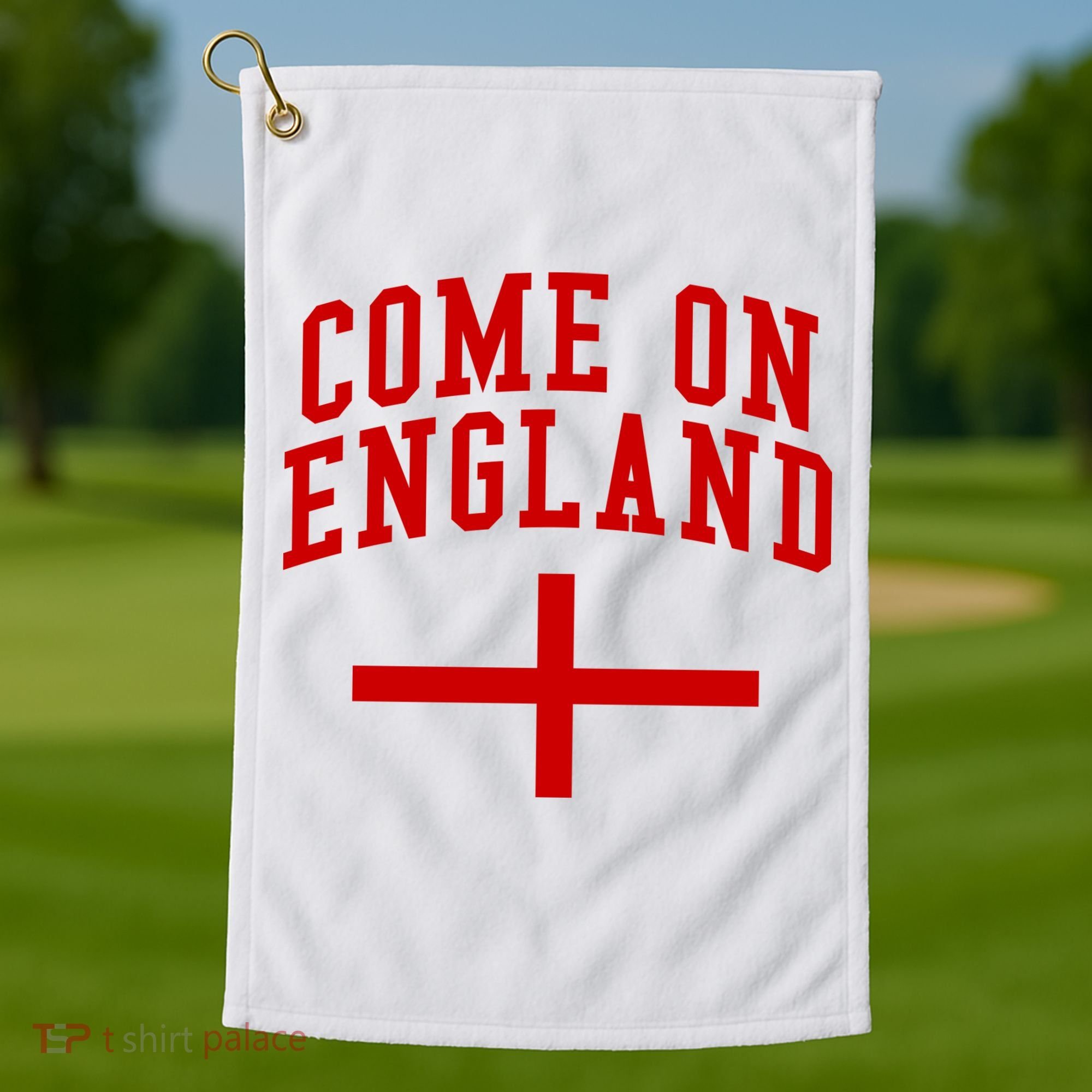 Come On England Flag England Pride Soccer Golf Towel