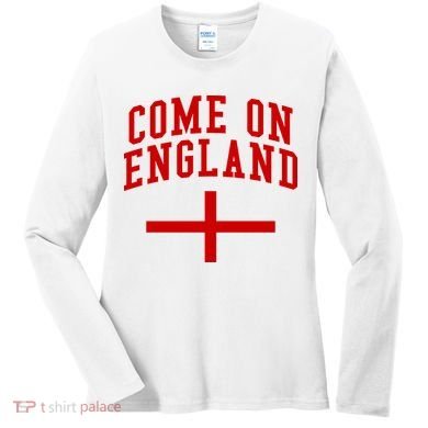 Come On England Flag England Pride Soccer Women's Long Sleeve Shirt