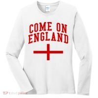 Come On England Flag England Pride Soccer Women's Long Sleeve Shirt thumb 0