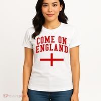 Come On England Flag England Pride Soccer Women's T-Shirt thumb 4