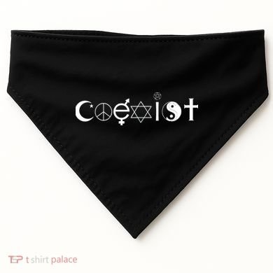 COEXIST Logo Love Peace Good Evil Cool USA-Made Doggie Bandana
