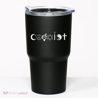 COEXIST Logo Love Peace Good Evil Cool Tumbler