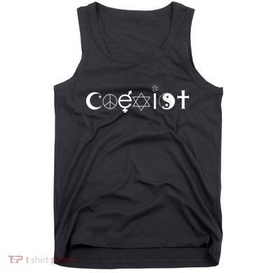 COEXIST Logo Love Peace Good Evil Cool Tank Top