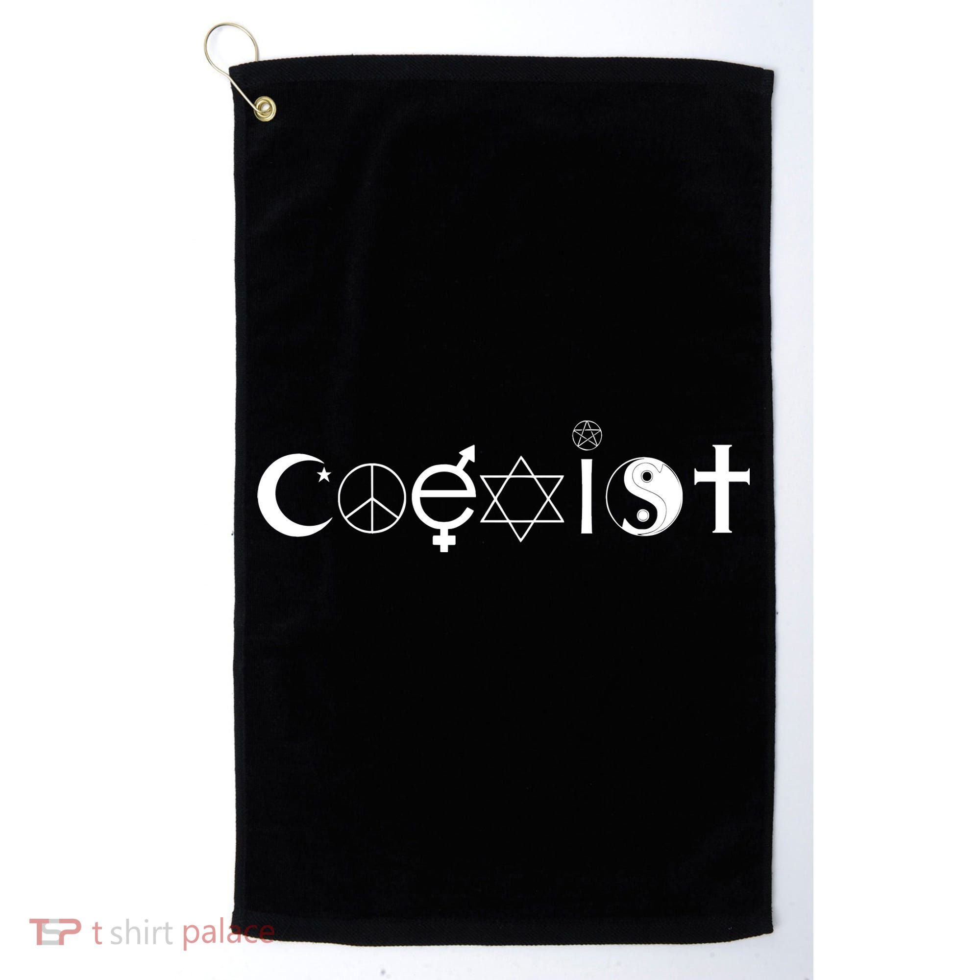 COEXIST Logo Love Peace Good Evil Cool Golf Towel