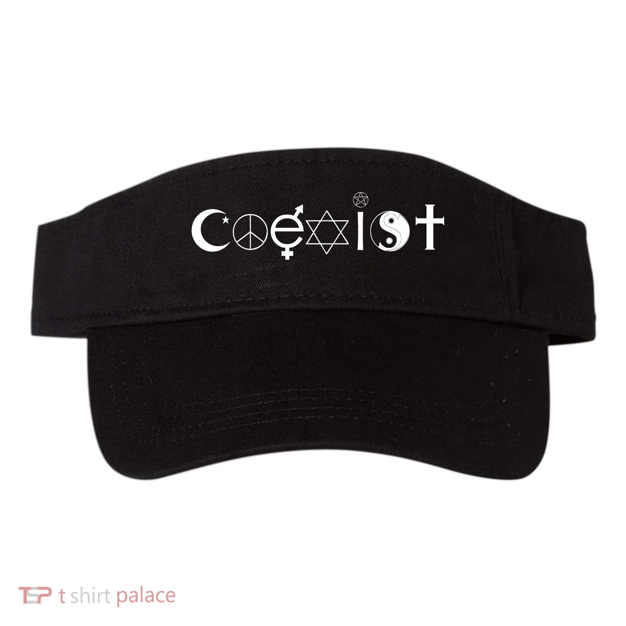 COEXIST Logo Love Peace Good Evil Cool Visor