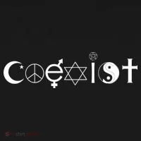 COEXIST Logo Love Peace Good Evil Cool Women's Long Sleeve Shirt thumb 2