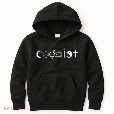 COEXIST Logo Love Peace Good Evil Cool Kids Hoodie