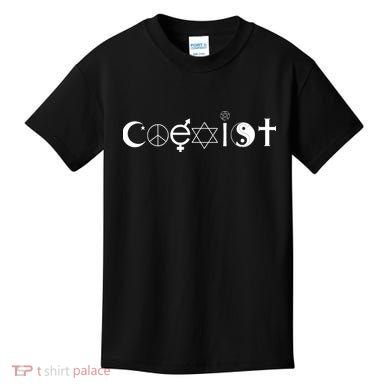 COEXIST Logo Love Peace Good Evil Cool Kids T-Shirt