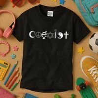 COEXIST Logo Love Peace Good Evil Cool Kids T-Shirt thumb 3