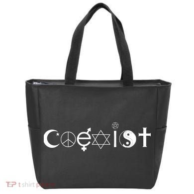 COEXIST Logo Love Peace Good Evil Cool Tote Bag