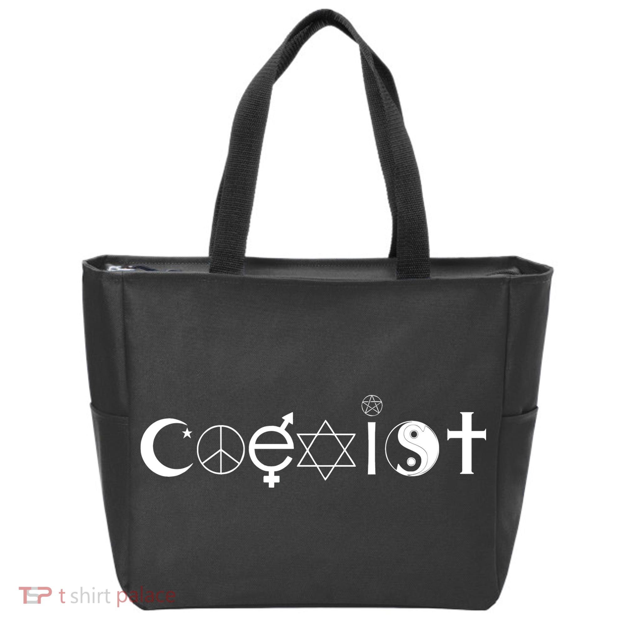 COEXIST Logo Love Peace Good Evil Cool Tote Bag