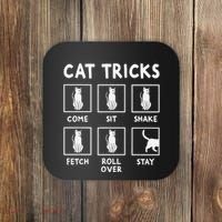 Cat Owner Funny Cat Tricks For Feline Kitten Lover Coaster thumb 0
