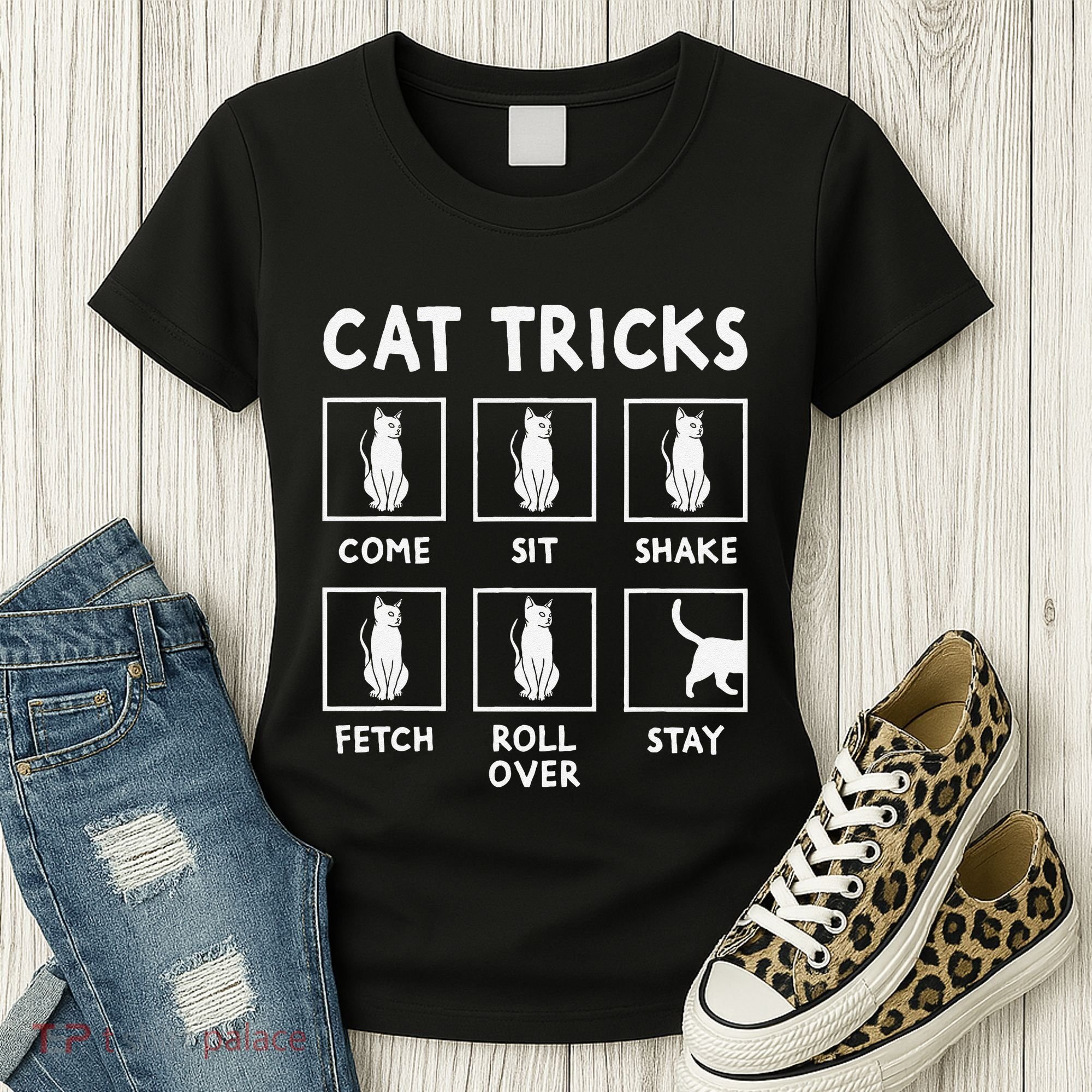 Cat Owner Funny Cat Tricks For Feline Kitten Lover Women's T-Shirt