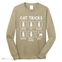 Cat Owner Funny Cat Tricks For Feline Kitten Lover Long Sleeve Shirt thumb 0