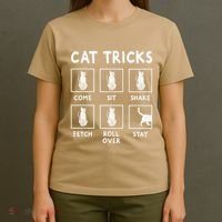 Cat Owner Funny Cat Tricks For Feline Kitten Lover T-Shirt thumb 4