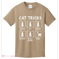 Cat Owner Funny Cat Tricks For Feline Kitten Lover Kids T-Shirt thumb 0