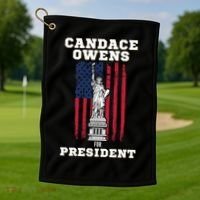 Candace Owens for President 2028 Golf Towel thumb 1