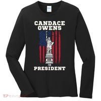 Candace Owens for President 2028 Women's Long Sleeve Shirt thumb 0
